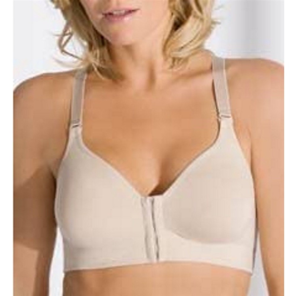 NWt Annette S-M Post-Surgical Softcup Wireless Shapewear Bra Canelle 114047